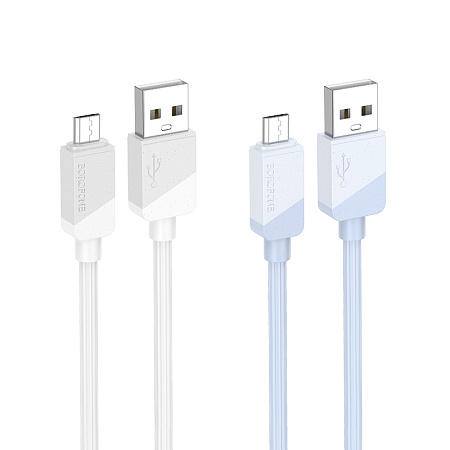 Дата-кабель USB 2.4A для micro USB Borofone BX107 ПВХ 1м