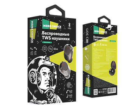 Bluetooth-наушники беспроводные вакуумные More choice BW13 TWS