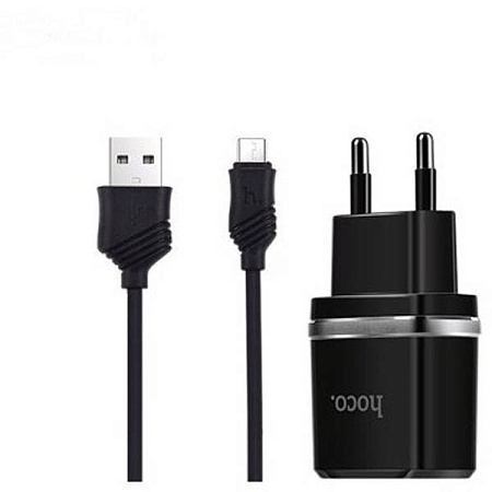 СЗУ 2USB 2.4A для micro USB Hoco C12