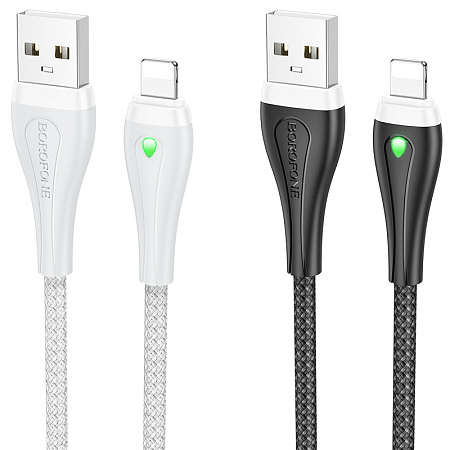 Дата-кабель USB 2.4A для Lightning 8-pin Borofone BX100 TPE 1м