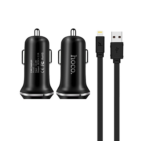 АЗУ 2USB 2.1A для Lightning 8-pin Hoco Z1 