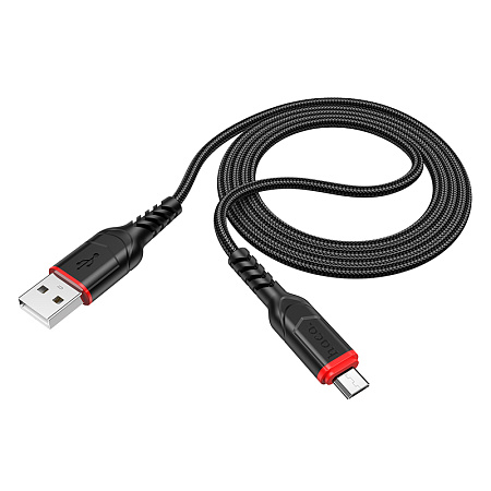 Дата-кабель USB 2.4A для micro USB Hoco X59 нейлон 1м