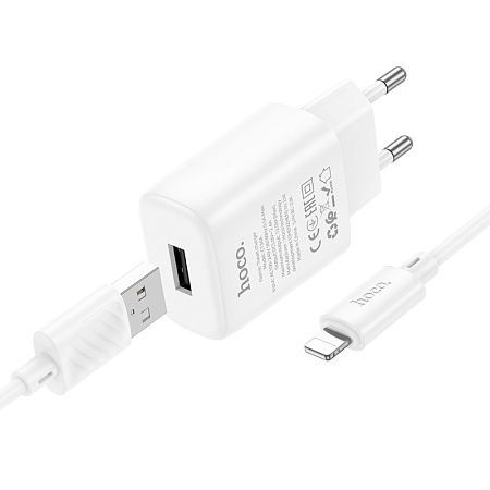 СЗУ 1USB 2.4A для Lightning 8-pin Hoco C134A