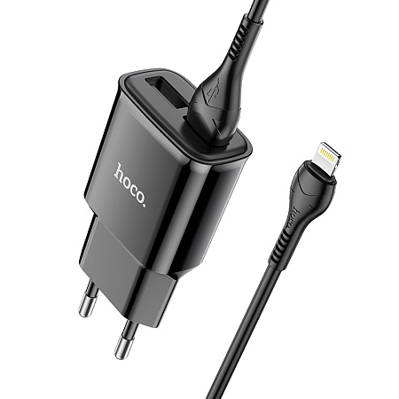 СЗУ 2USB 2.4A для Lightning 8-pin Hoco C88A 1м