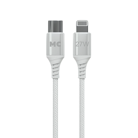 Дата-кабель USB 3.0A PD 27W для Lightning 8-pin Type-C More choice K69ia нейлон 2м