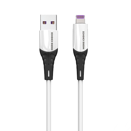 PURE Дата-кабель USB 2.4A для Lightning 8-pin More choice K35i силикон 1м