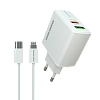 СЗУ 1USB+1Type-C 3.0A PD 20W+QC3.0 быстрая зарядка для Lightning 8-pin Type-C More choice NC61i