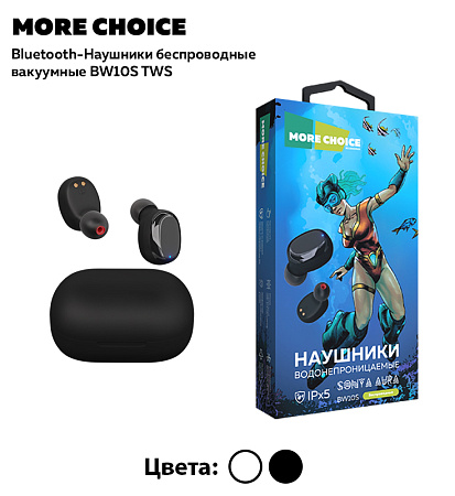 Bluetooth-наушники беспроводные Smart вакуумные More choice BW10S TWS