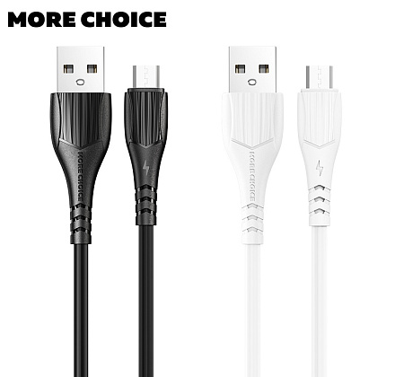 Дата-кабель USB 2.0A для micro USB More choice K22m TPE 1м