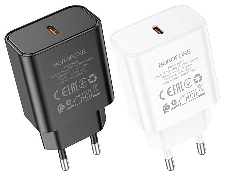 СЗУ 1Type-C 3.0A QC3.0 PD 20W быстрая зарядка Borofone BA71A