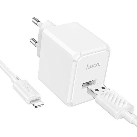 СЗУ 1USB 2.1A для Lightning 8-pin Hoco CS11A 1м
