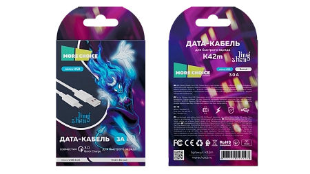 Дата-кабель Smart USB 3.0A для micro USB More choice K42m ТРЕ 1м