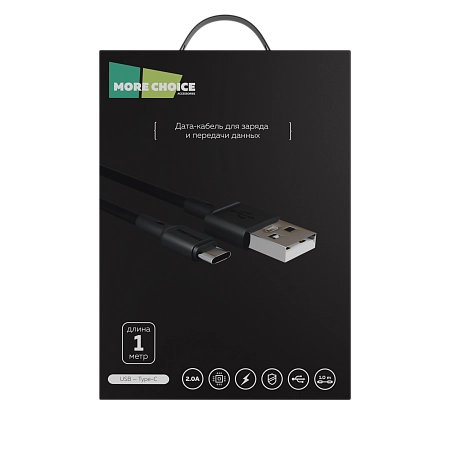 PURE Дата-кабель USB 2.0A для Type-C More choice K19a TPE 1м