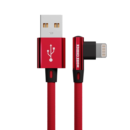 Дата-кабель USB 2.1A для Lightning 8-pin More choice K27i нейлон 1м