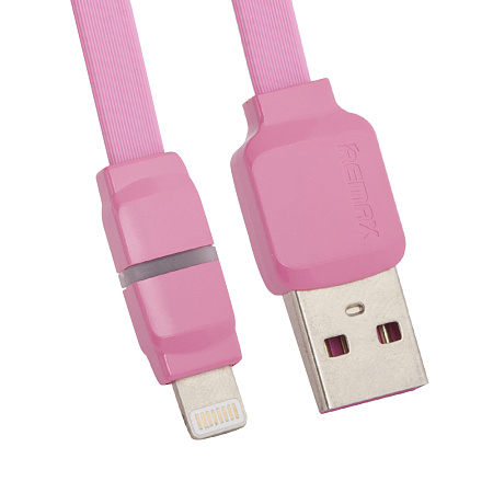 Дата-кабель USB 2.1A для Lightning 8-pin Remax Breathe LED RC-029i 1м