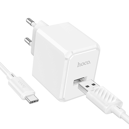 СЗУ 1USB 2.1A для Type-C Hoco CS11A 1м