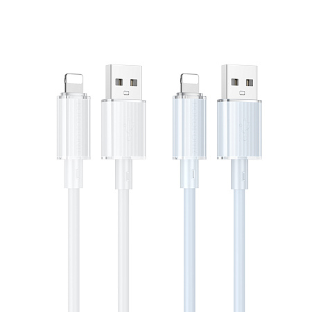 Дата-кабель USB 2.4A для Lightning 8-pin Borofone BX112 ПВХ 1м