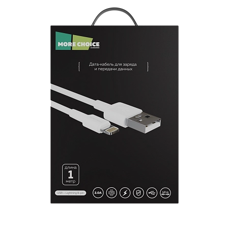 PURE Дата-кабель USB 2.0A для Lightning 8-pin More choice K19i TPE 1м