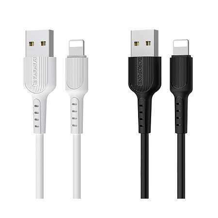 Дата-кабель USB 2.0A для Lightning 8-pin Borofone BX16 TPE 1м