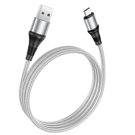 Дата-кабель USB 2.4A для micro USB Hoco X50 нейлон 1м