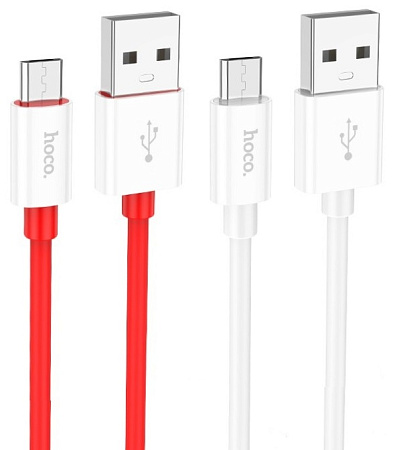 Дата-кабель USB 2.4A для micro USB Hoco X87 силикон 1м