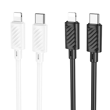 Дата-кабель USB 3.0A PD 20W для Type-C Lightning 8-pin Hoco X88 ПВХ 1м