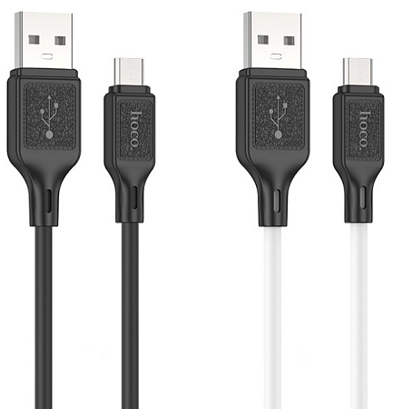 Дата-кабель USB 2.4A для micro USB Hoco X90 силикон 1м