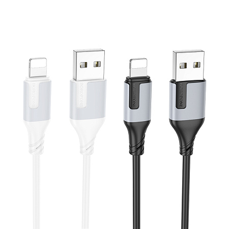 Дата-кабель USB 2.4A для Lightning 8-pin Borofone BX101 TPE 1м