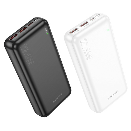 Внешний аккумулятор 20000mAh 2USB+Type-C 3.0A PD 20W+QC3.0 быстрая зарядка Borofone BJ38A