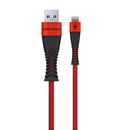 Дата-кабель Smart USB 2.4A для Lightning 8-pin More choice K41Si нейлон 1м