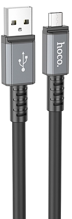 Дата-кабель USB 2.4A для micro USB Hoco X85 TPE 1м