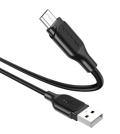 Дата-кабель USB 2.4A для micro USB Borofone BX42 силикон 1м