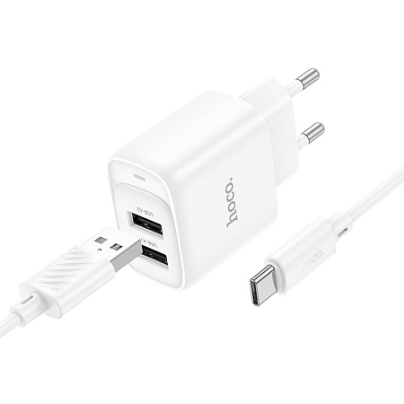 СЗУ 2USB 2.1A для Type-C Hoco C141A