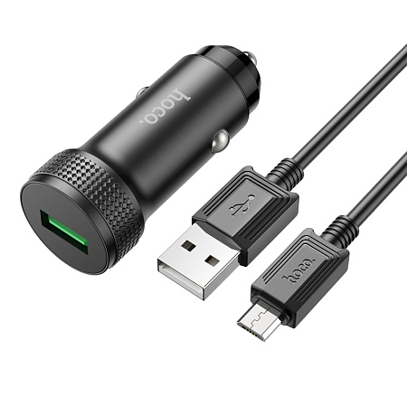 АЗУ 1USB 3.0A QC3.0 быстрая зарядка для micro USB Hoco Z49A