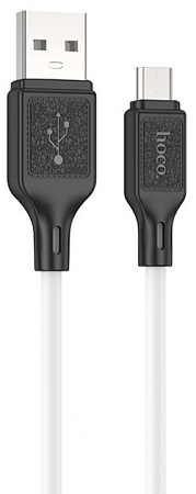 Дата-кабель USB 2.4A для micro USB Hoco X90 силикон 1м