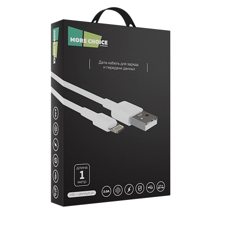 PURE Дата-кабель USB 2.0A для Lightning 8-pin More choice K19i TPE 1м