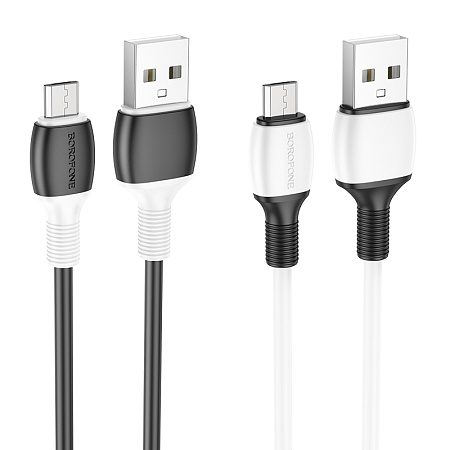 Дата-кабель USB 2.4A для micro USB Borofone BX84 ПВХ 1м