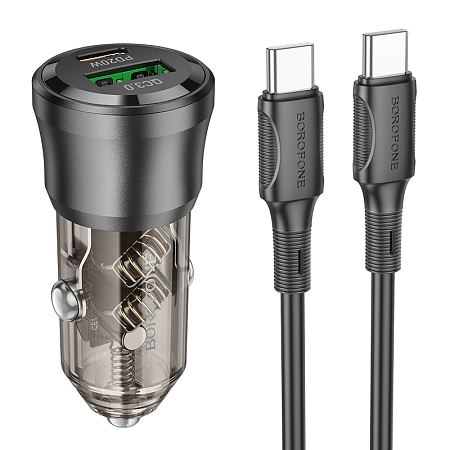 АЗУ 1USB+1Type-C 3.0A PD38W быстрая зарядка для Type-C Type-C Borofone BZ25