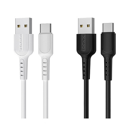 Дата-кабель USB 2.0A для Type-C Borofone BX16 TPE 1м