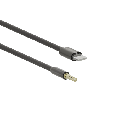 Аудиокабель AUX 3.5mm Lightning 8-pin 2м More choice UK24i нейлон