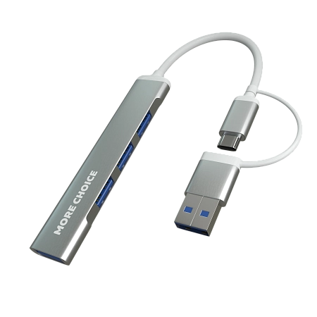 USB HUB 1USB 3.0+3USB 2.0 Type-C More choice HUB03 0,1м