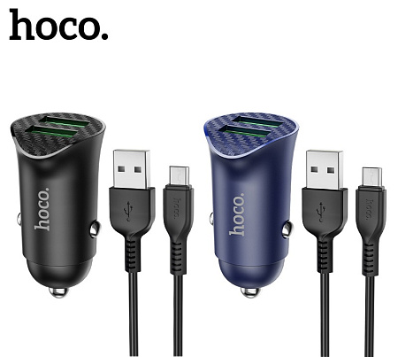 АЗУ 2USB 3.0A QC3.0 18W быстрая зарядка для micro USB Hoco Z39