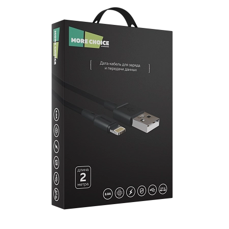 PURE Дата-кабель USB 2.0A для Lightning 8-pin More choice K19i TPE 2м