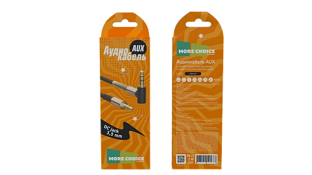 Аудиокабель AUX 3.5mm угловой 1.0м More choice UK11