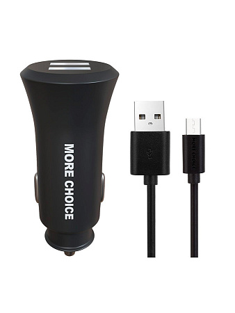 АЗУ 2USB 2.4A для micro USB More choice AC23m