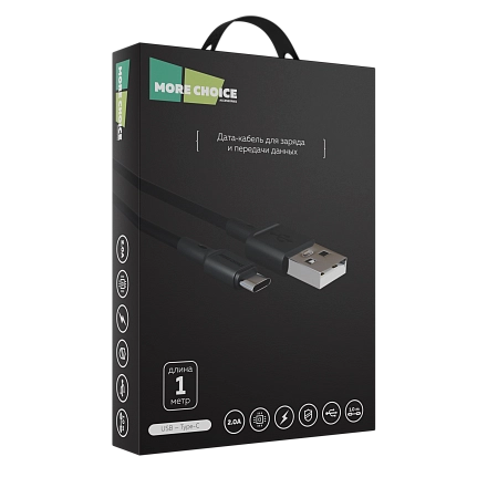 PURE Дата-кабель USB 2.0A для Type-C More choice K19a TPE 1м