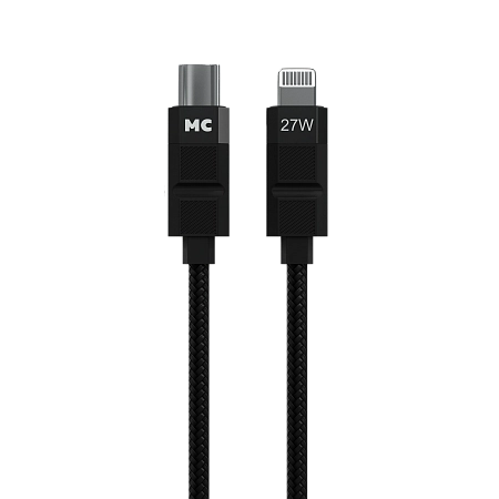 Дата-кабель USB 3.0A PD 27W для Lightning 8-pin Type-C More choice K87ia нейлон 2м