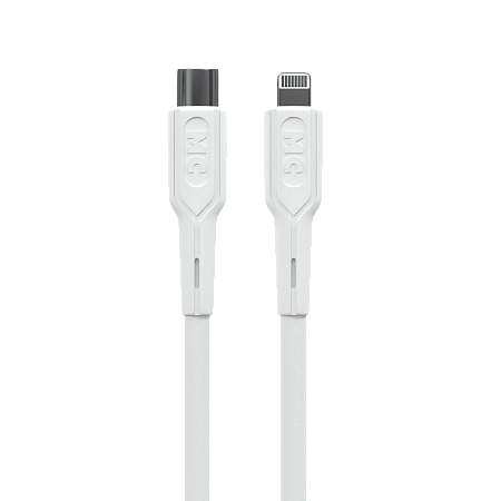 Дата-кабель USB 3.0A PD 27W для Lightning 8-pin Type-C More choice K63ia ПВХ 1м