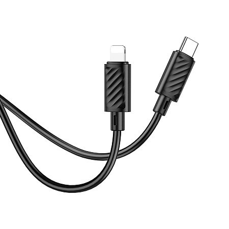 Дата-кабель USB 3.0A PD 20W для Lightning 8-pin Type-C Hoco X88 ПВХ 1м
