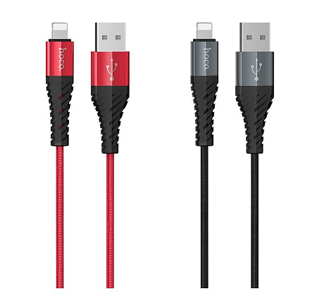 Дата-кабель USB 2.1A для Lightning 8-pin Hoco X38 нейлон 1м